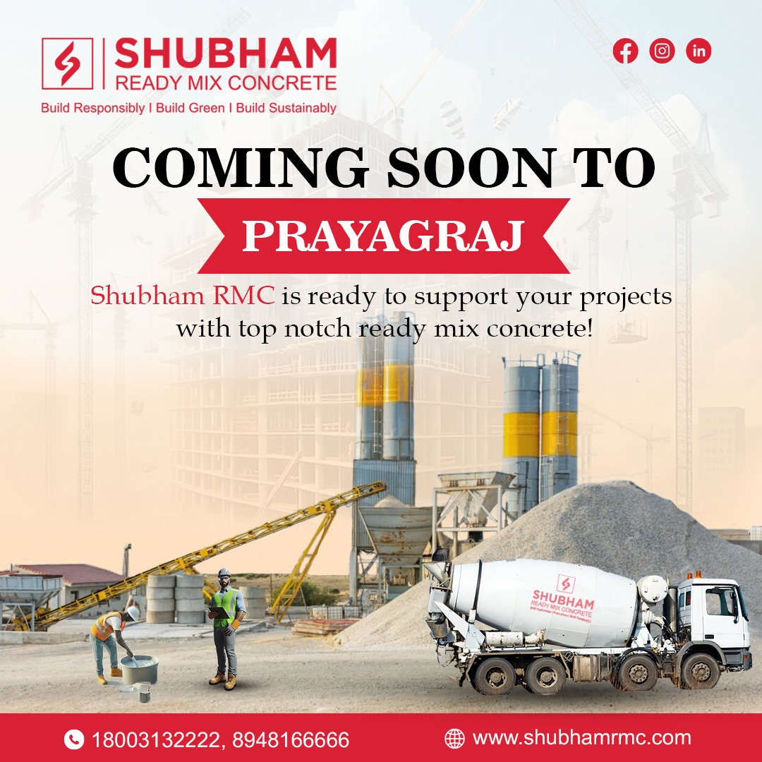 Shubham RMC Expands Operations to Prayagraj: Ready Mix Concrete Plant Opening Soon!